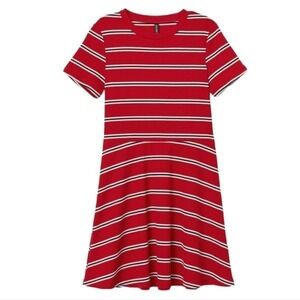 h&m red and white striped dress Hm Voluminous Maxi Dress Red Patterned, Casual Dresses For Women, M, Printmulti, Viscose Blend